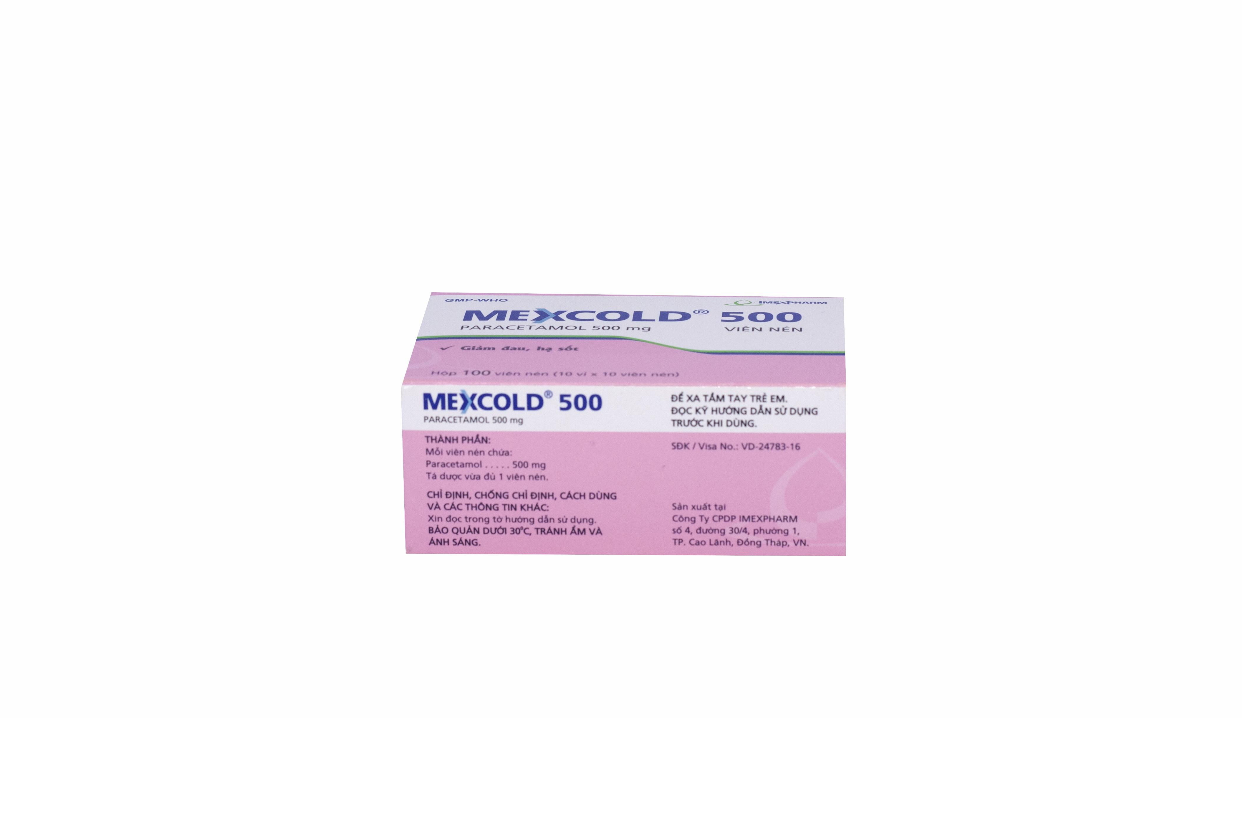 Mexcold 500mg (Paracetamol) Imexpharm (H/100v)