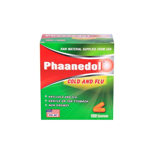 Phaanedol Cold And Flu (Paracetamol, Cafein) Usa-Nic (H/180v)