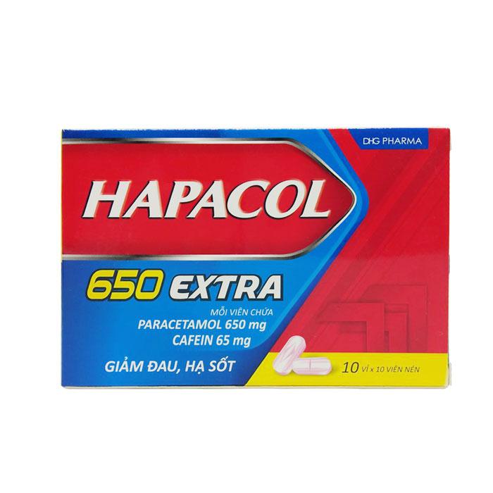 Hapacol 650 Extra (Paracetamol, Cafein) DHG Pharma (H/100v)
