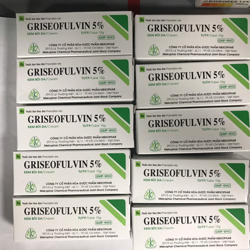 Griseofulvin 5% Mekophar (Lốc/10t/10gr)