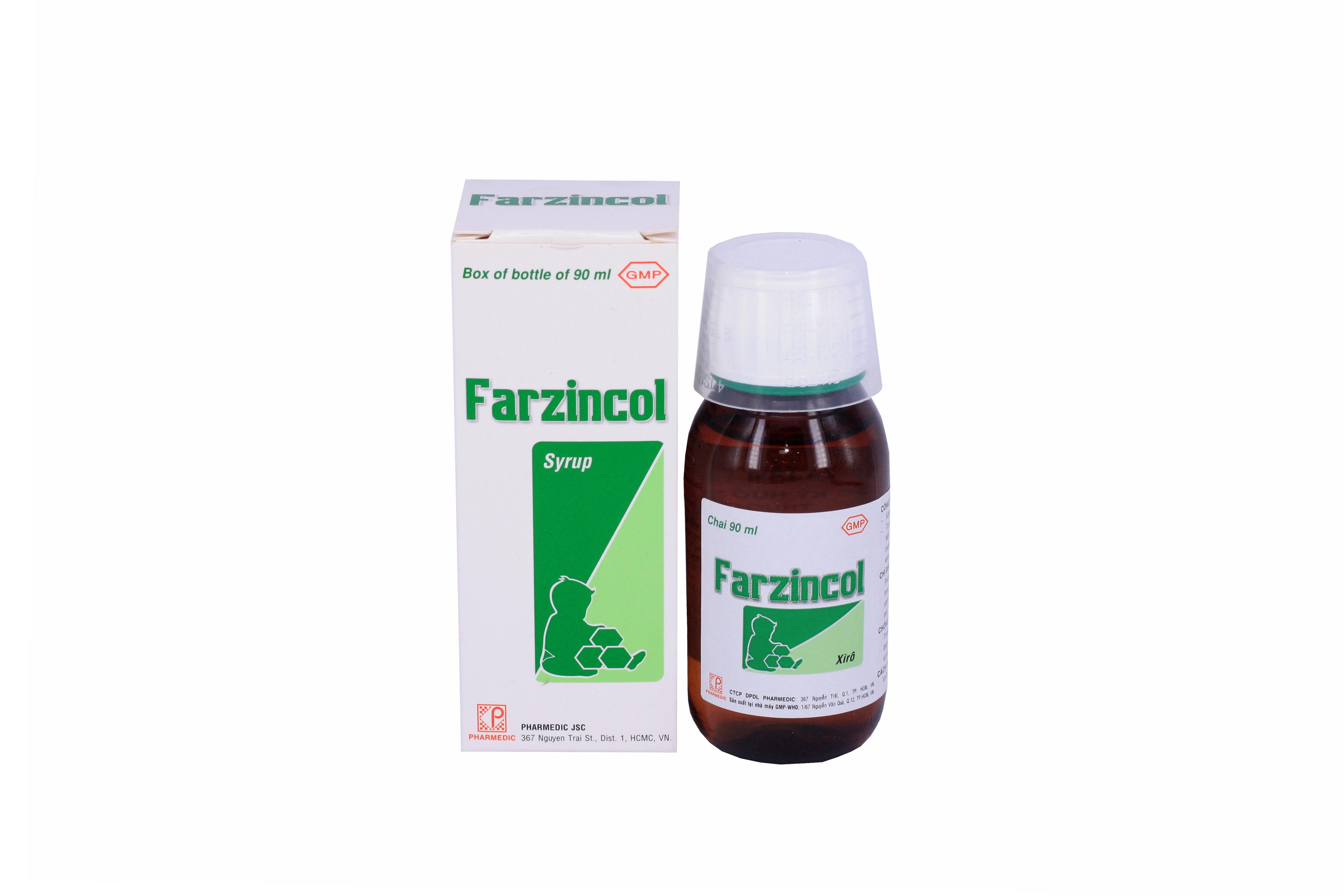 Farzincol Syrup 70 (Kẽm) Pharmedic (Lốc/10chai/90ml)