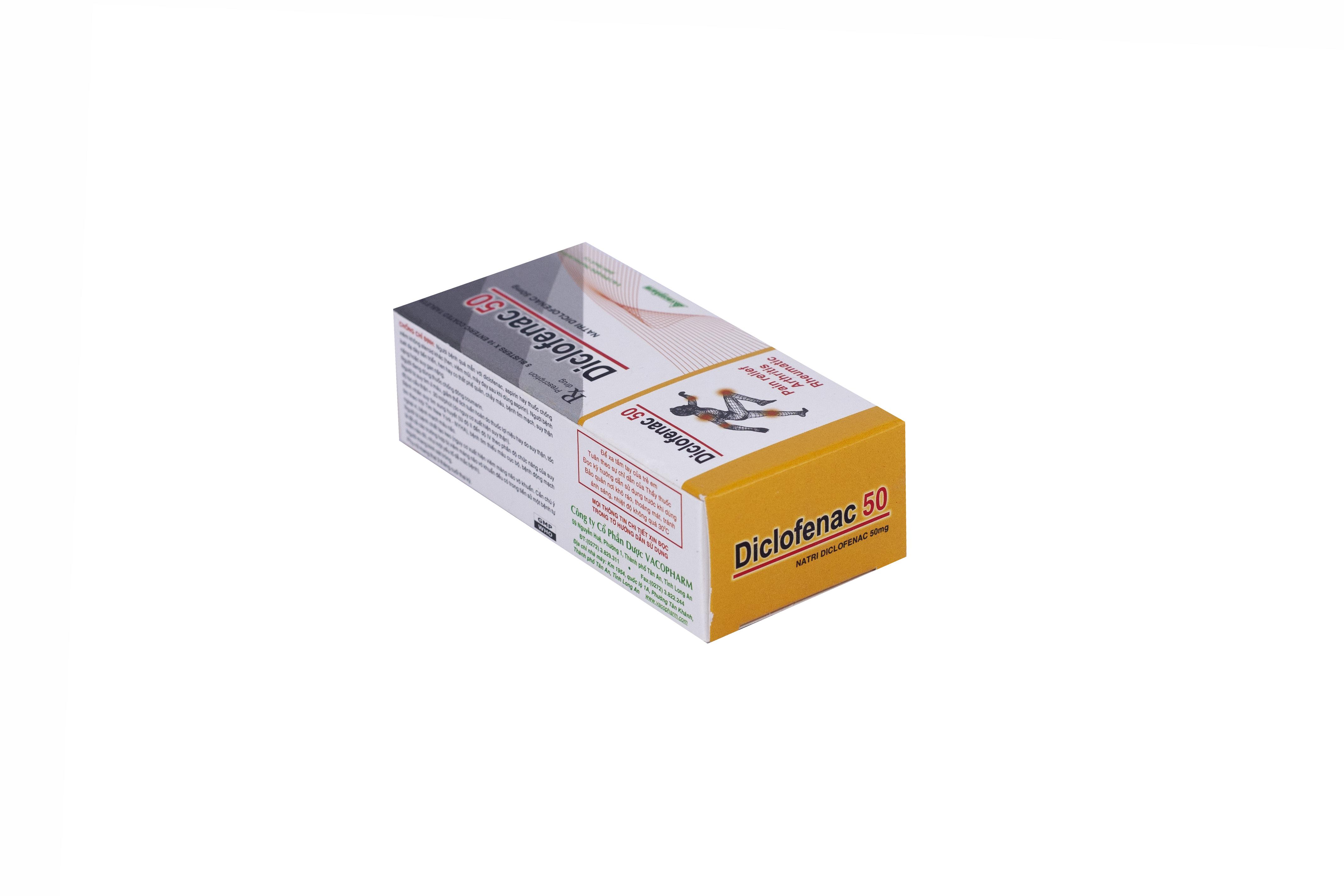 Diclofenac 50 Vacopharm (Lốc/10h/50v)