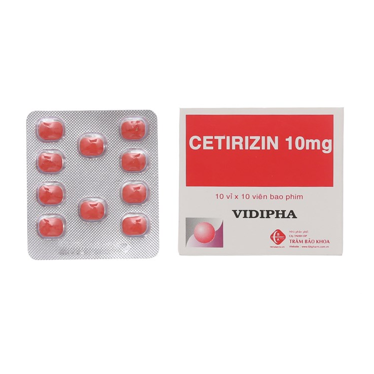 Cetirizin 10mg Vidipha (H/100v)