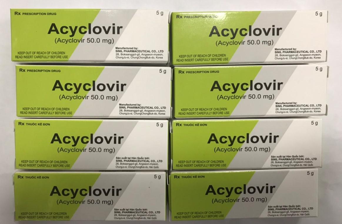 Acyclovir Cream Sinil (Lốc/10t/5gr)