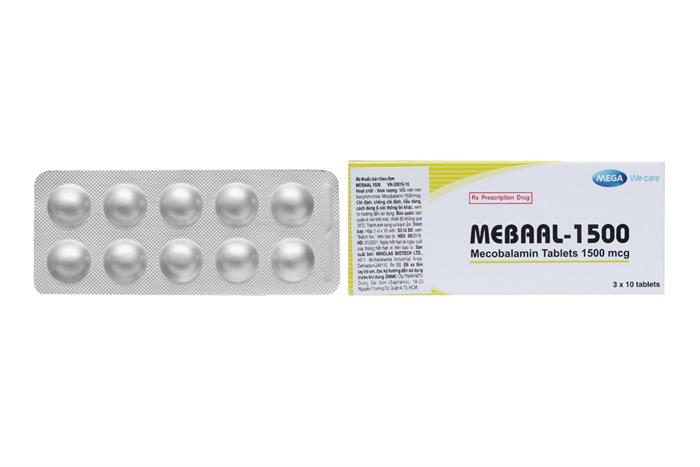 Mebaal 1500mcg (Mecobalamin) Mega (H/30v)