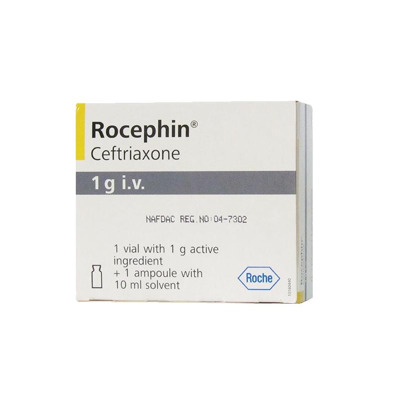 Rocephin (Ceftriaxon) 1g/10ml Roche (H/1lọ/1 ống)