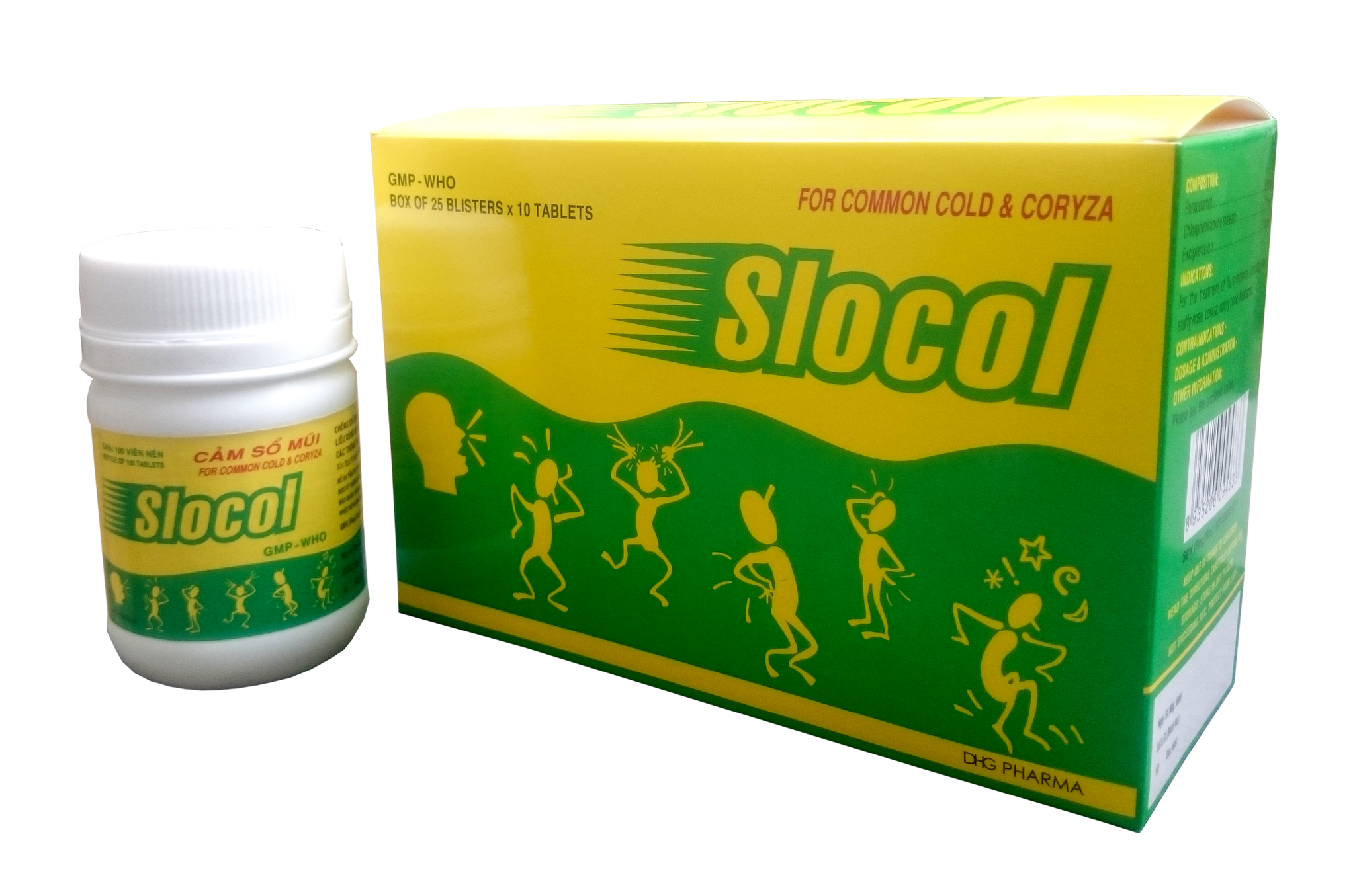 Slocol (Paracetamol, Clorpheniramin Maleat) DHG Pharma (H/250v)