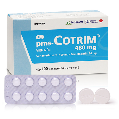 Pms-Cotrim 480mg (Sulfamethoxazol, Trimethoprim) Imexpharm (H/100v)