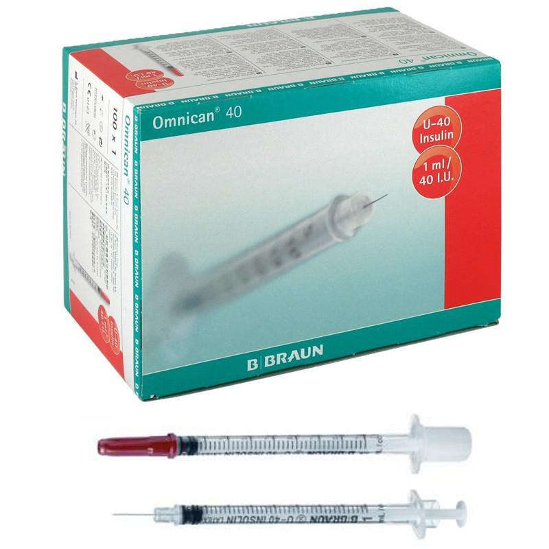Kim Đầu Đỏ Omnican 40 U-40 Insulin Braun (H/100c)