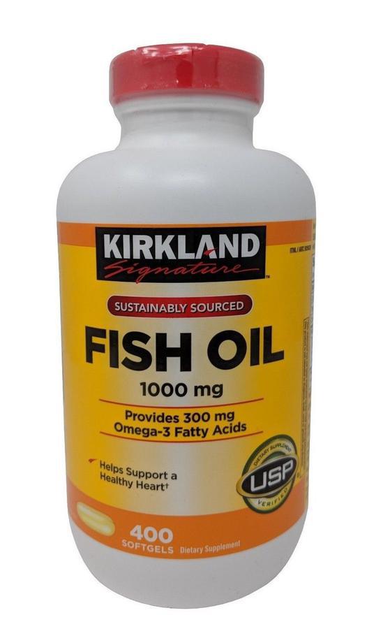 Dầu Cá Fish Oil 1000mg Kirkland (C/400v)