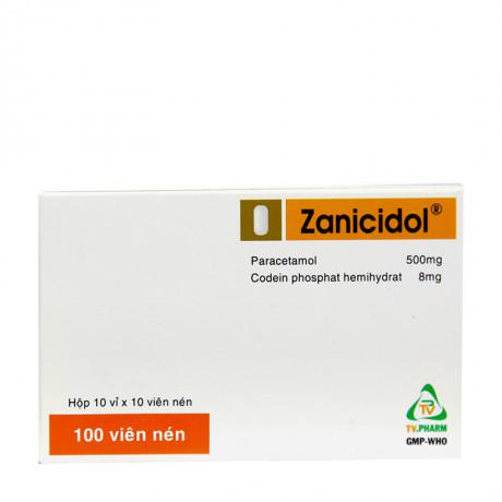 Zanicidol (Paracetamol, Codein) 500mg TV.Pharm (H/100v)