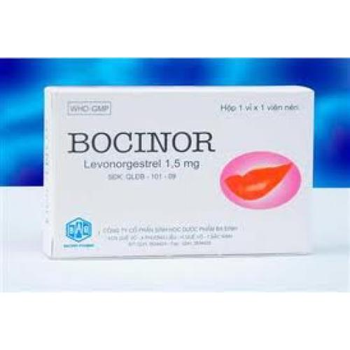 Bocinor (Levonorgestrel) 1.5mg Ba Đình (Lốc/10h/1v) (Trắng)