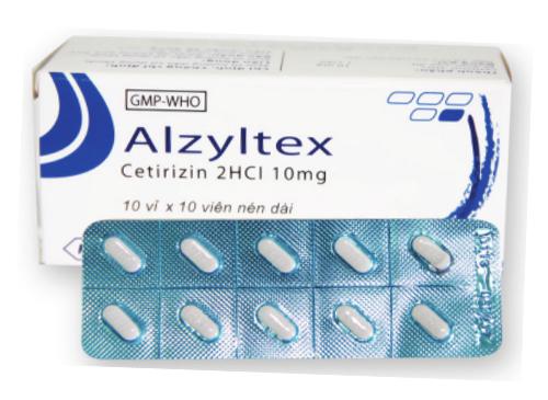Alzyltex (Cetirizine) 10mg Mebiphar (H/100v)