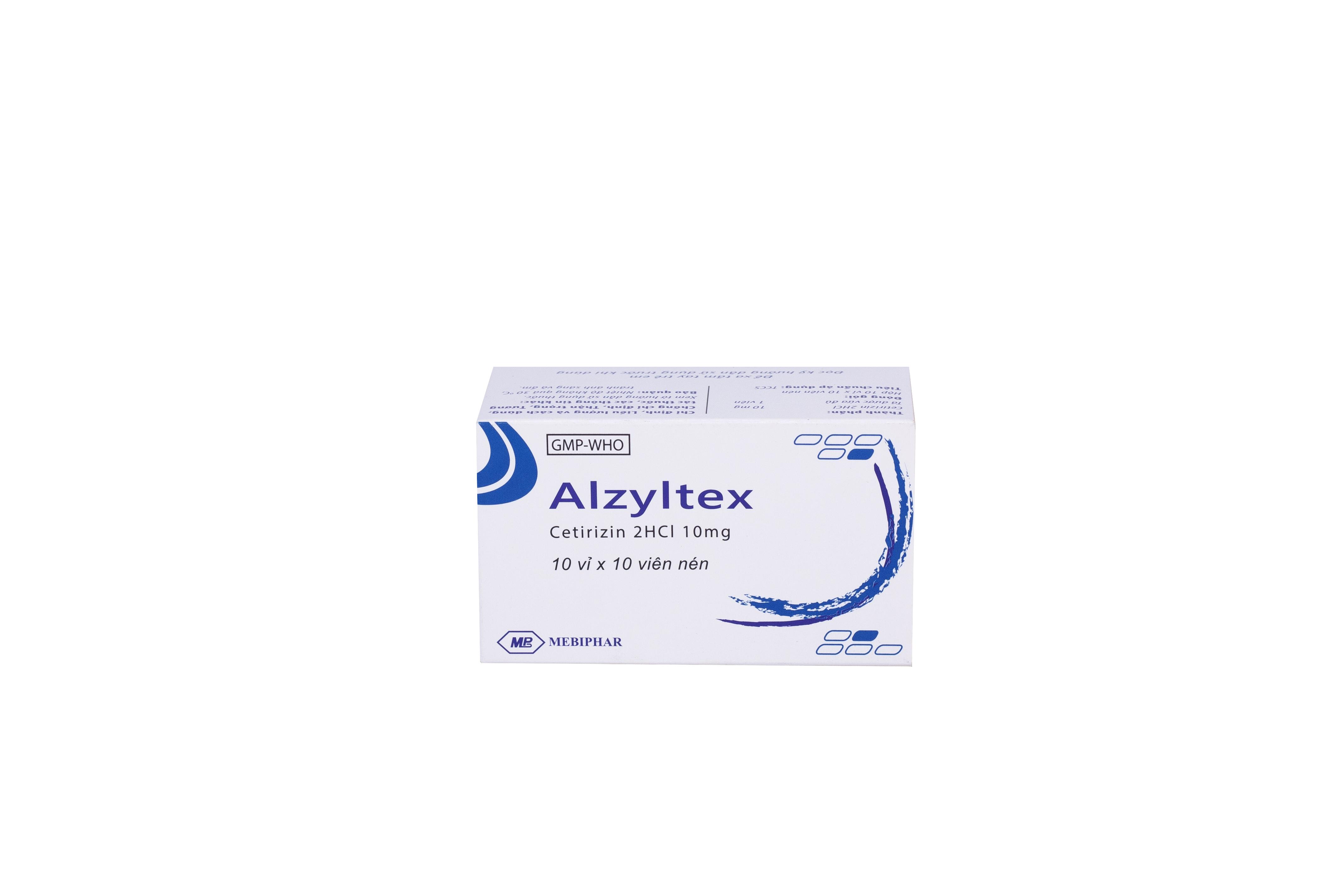 Alzyltex (Cetirizine) 10mg Mebiphar (H/100v)