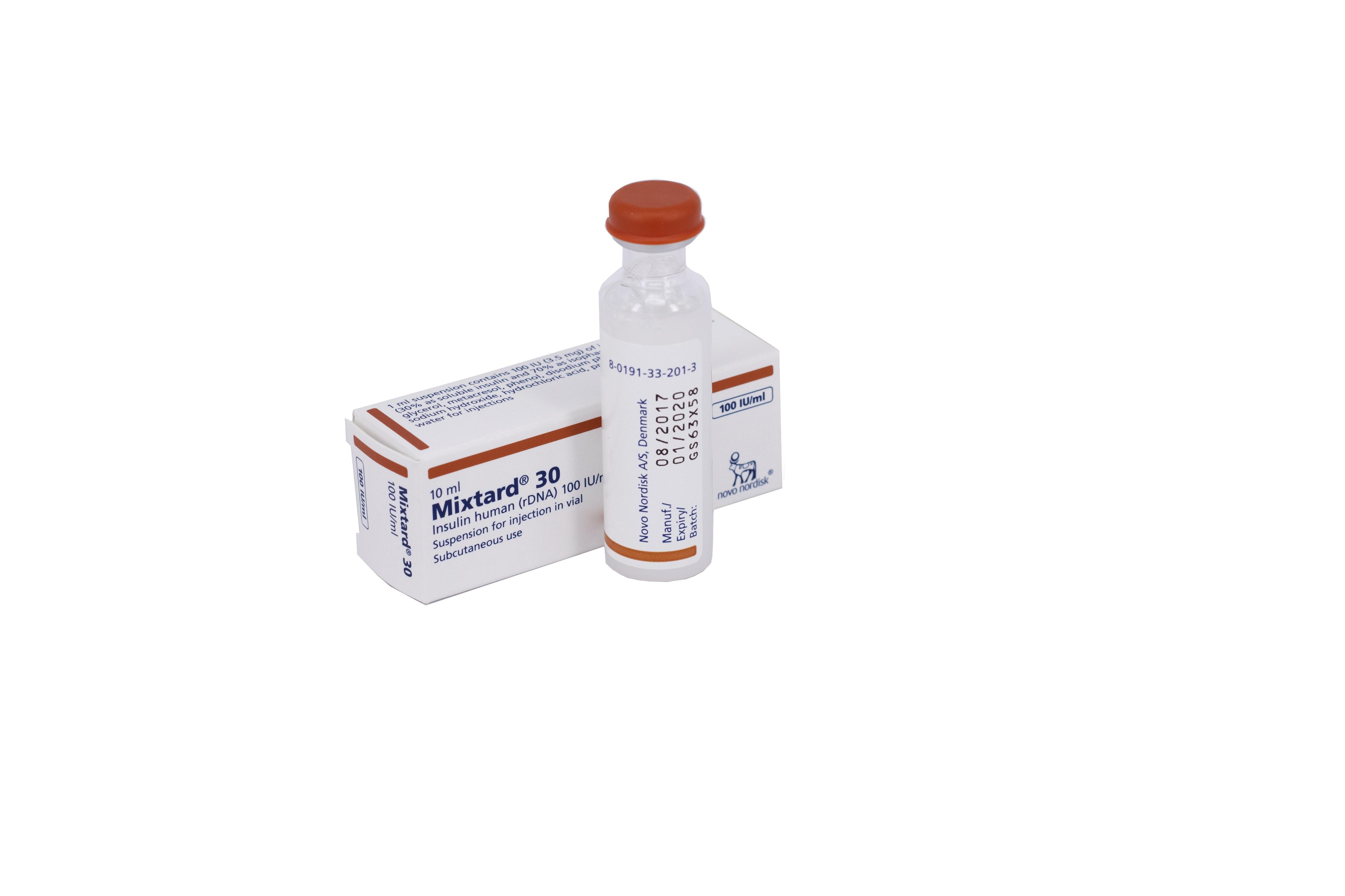 Mixtard 30 (Insulin) Novo Nordisk (H/1lọ/10ml)