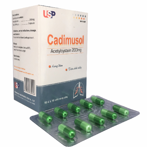 Cadimusol (Acetylcystein) 200mg US Pharma (H/100v)