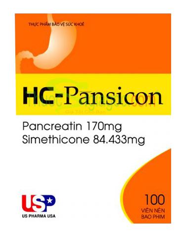 HC - Pansicon (Pancreatin, Simethicone) US Pharma (H/100v)