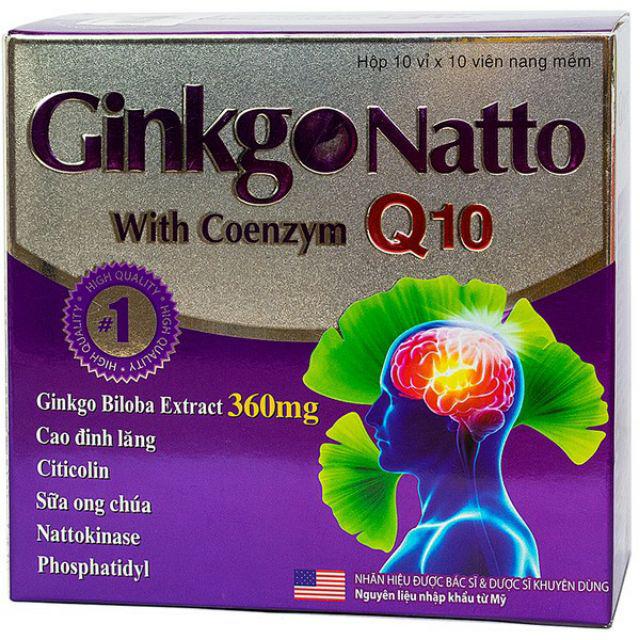Ginkgo Natto 360mg Coenzym Q10 USA (H/100v) (Tím)
