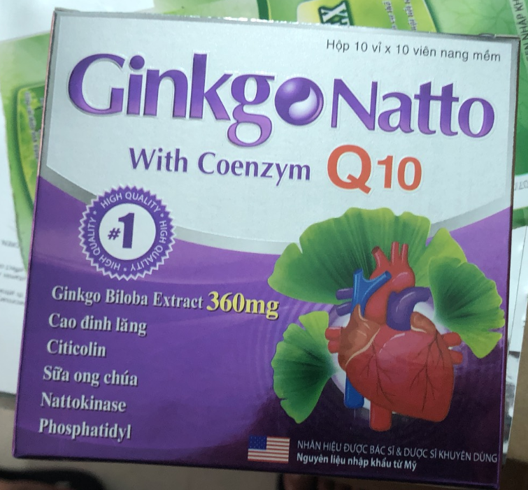 Ginkgo Natto 360mg Coenzym Q10 USA (H/100v) (Tím)