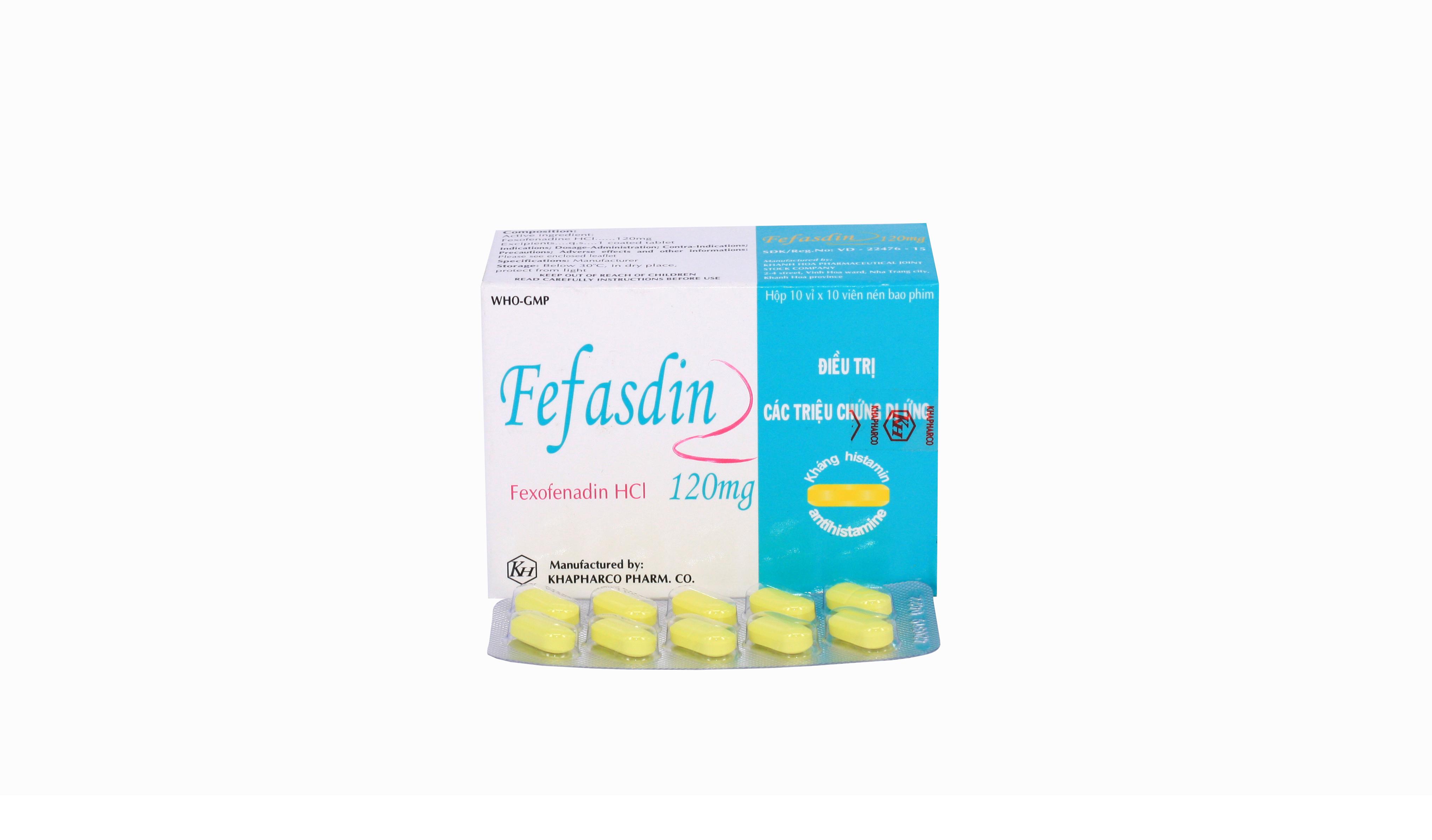 Fefasdin (Fexofenadin) 120mg Khapharco (H/100v)