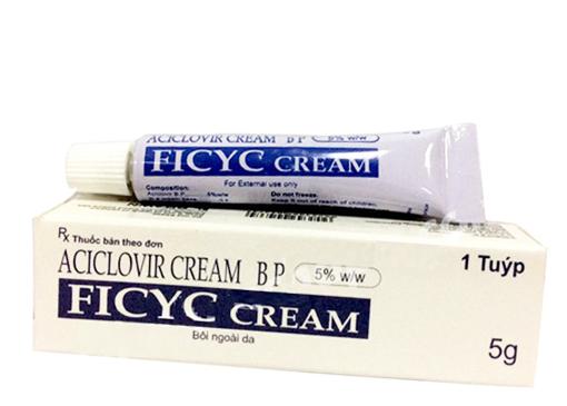 Ficyc Cream (Acyclovir) 5% Brawn (Lốc/10t/5gr)
