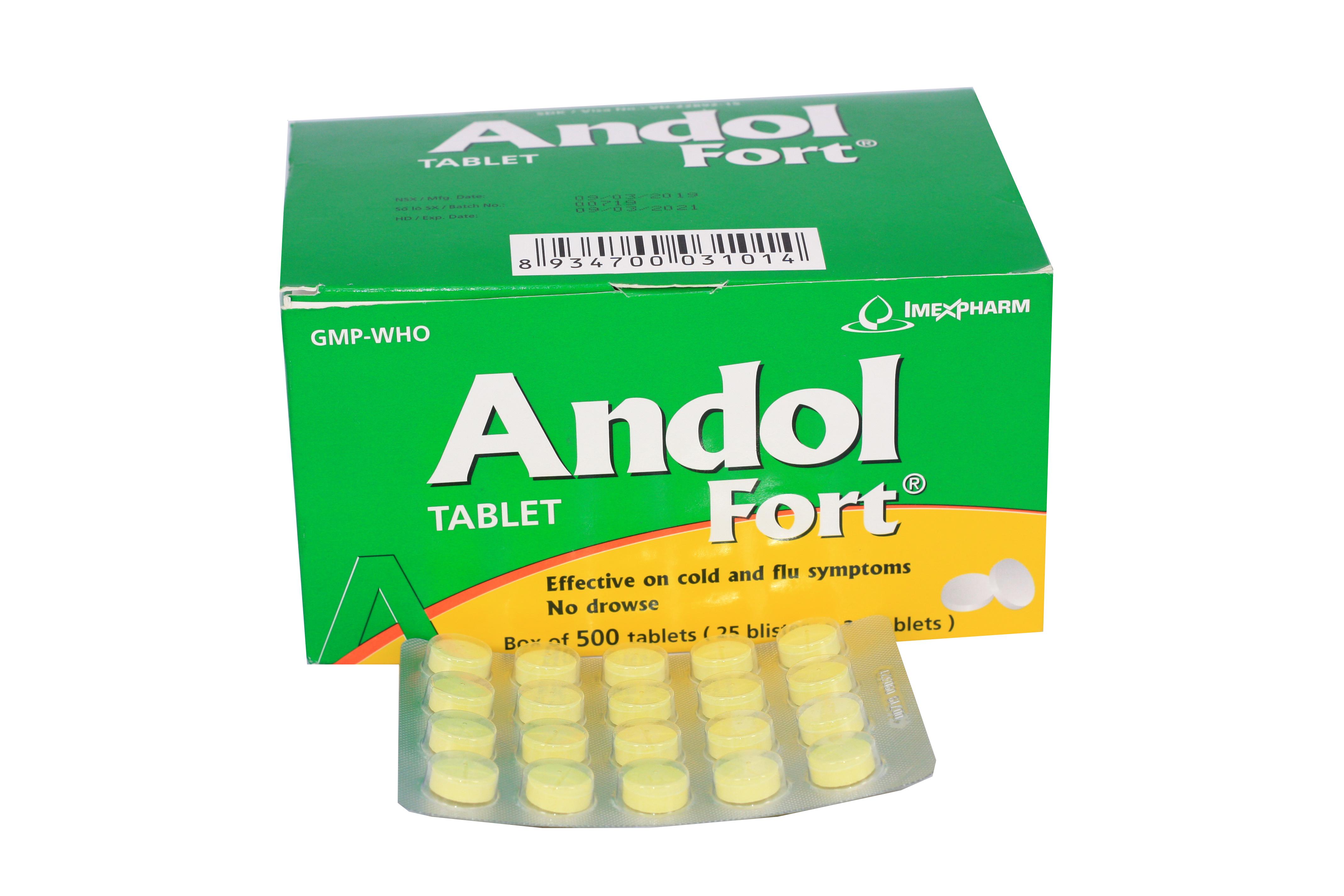 Andol Fort 500mg Imexpharm (H/500v)