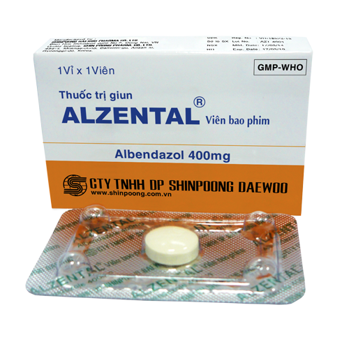 Alzental (Albendazol) 400mg Daewoo (Lốc/10h/1v)