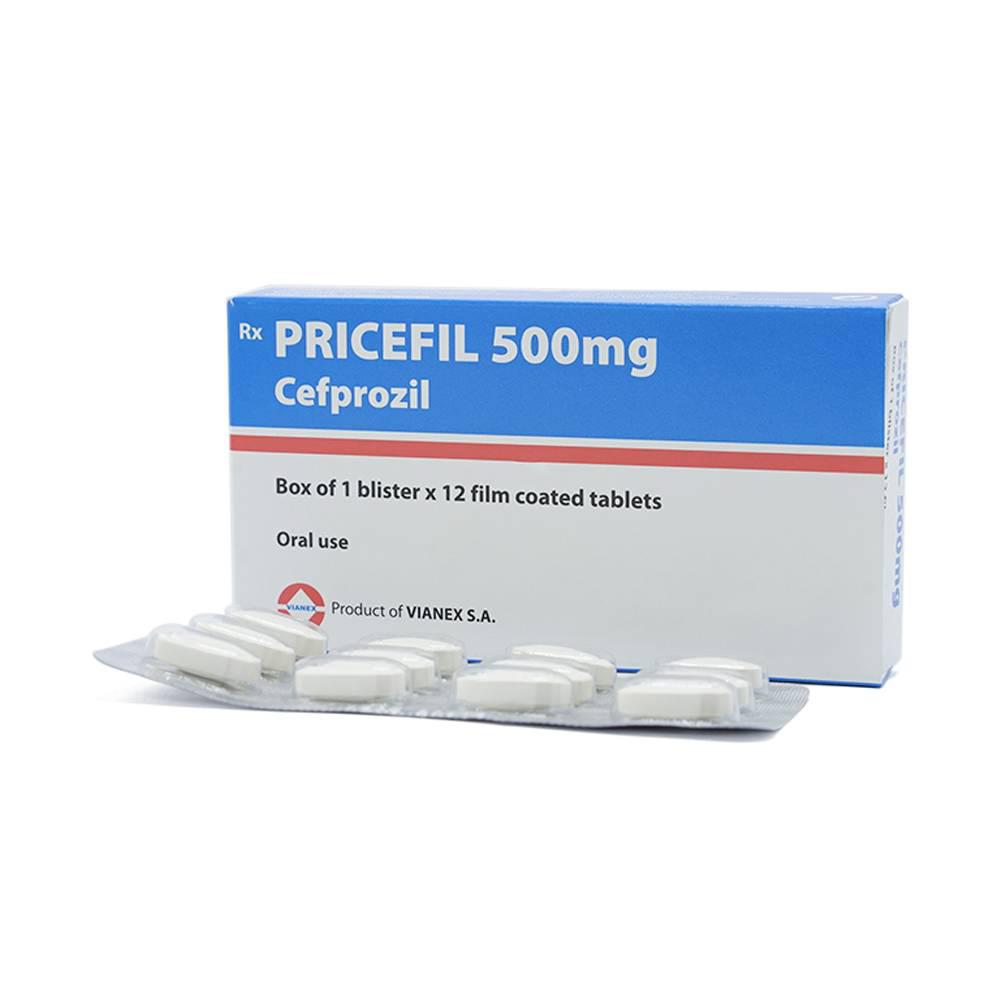 Pricefil (Cefprozil) 500mg Vianex S.A (H/12v)