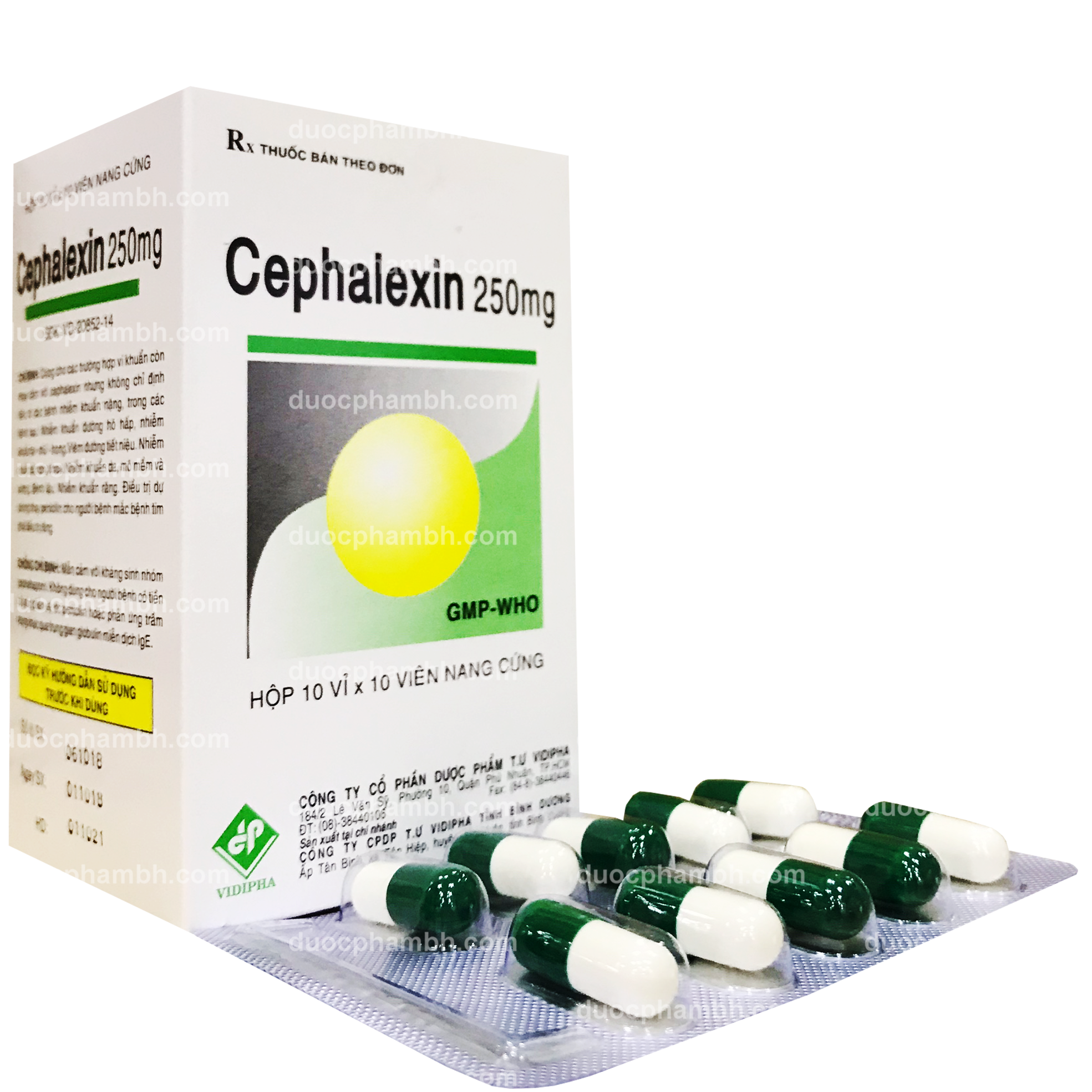 Cephalexin 250mg Vidipha (H/100v)