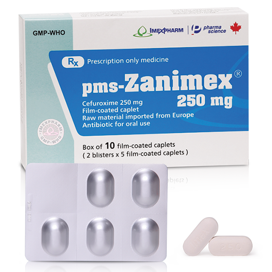 Pms-Zanimex 250mg (Cefuroxime) Imexpharm (H/10v)