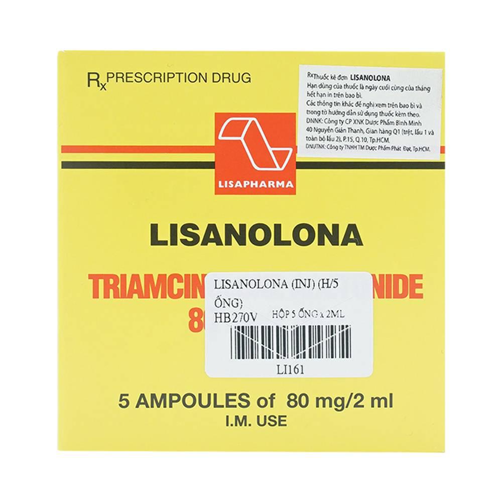 Lisanolona 80mg/2ml (Triamcinolon) Lisa (H/5ống/2ml)