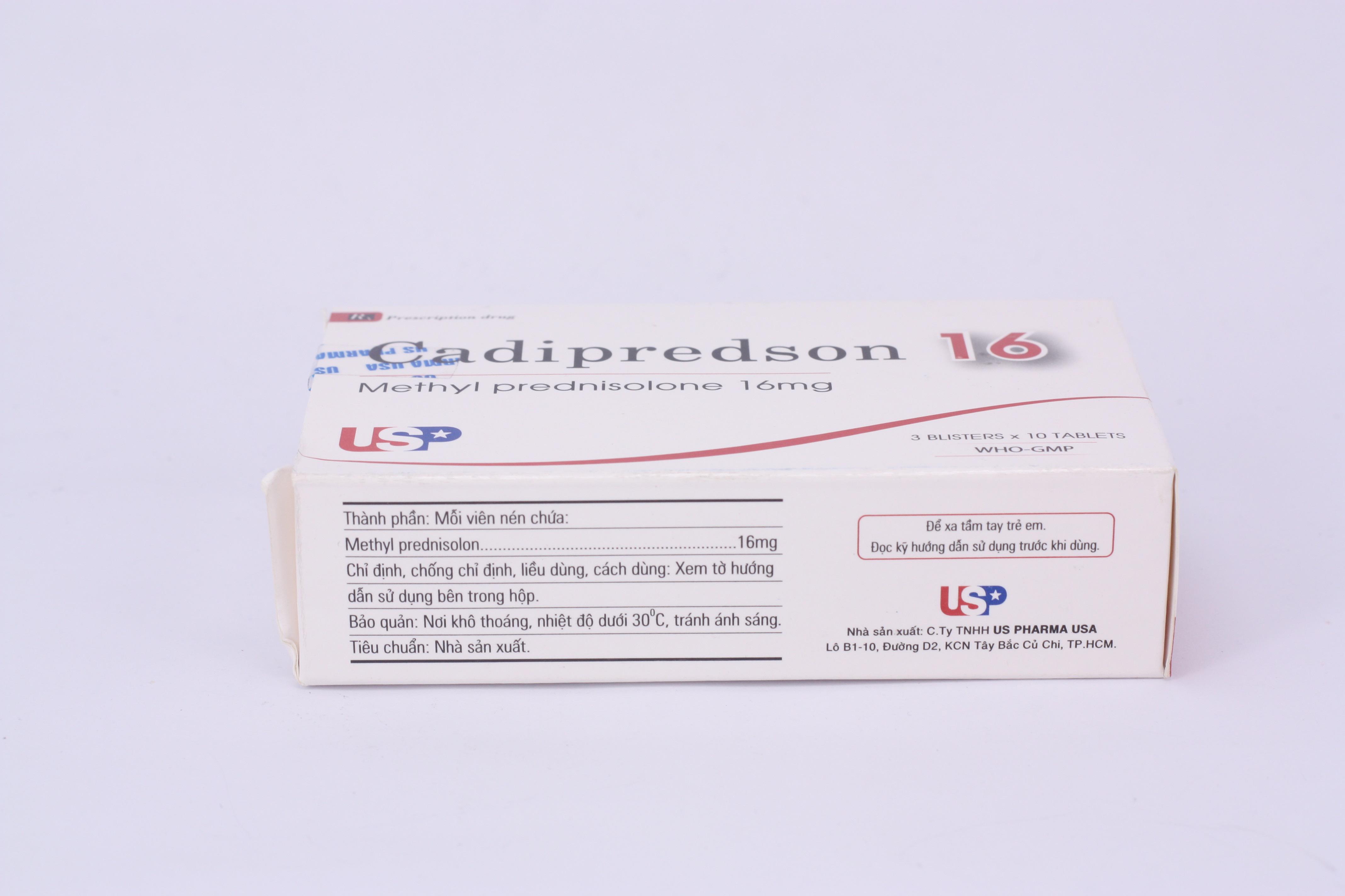 Cadipredson (Methyl Prednisolon) 16mg US Pharma (H/30v)