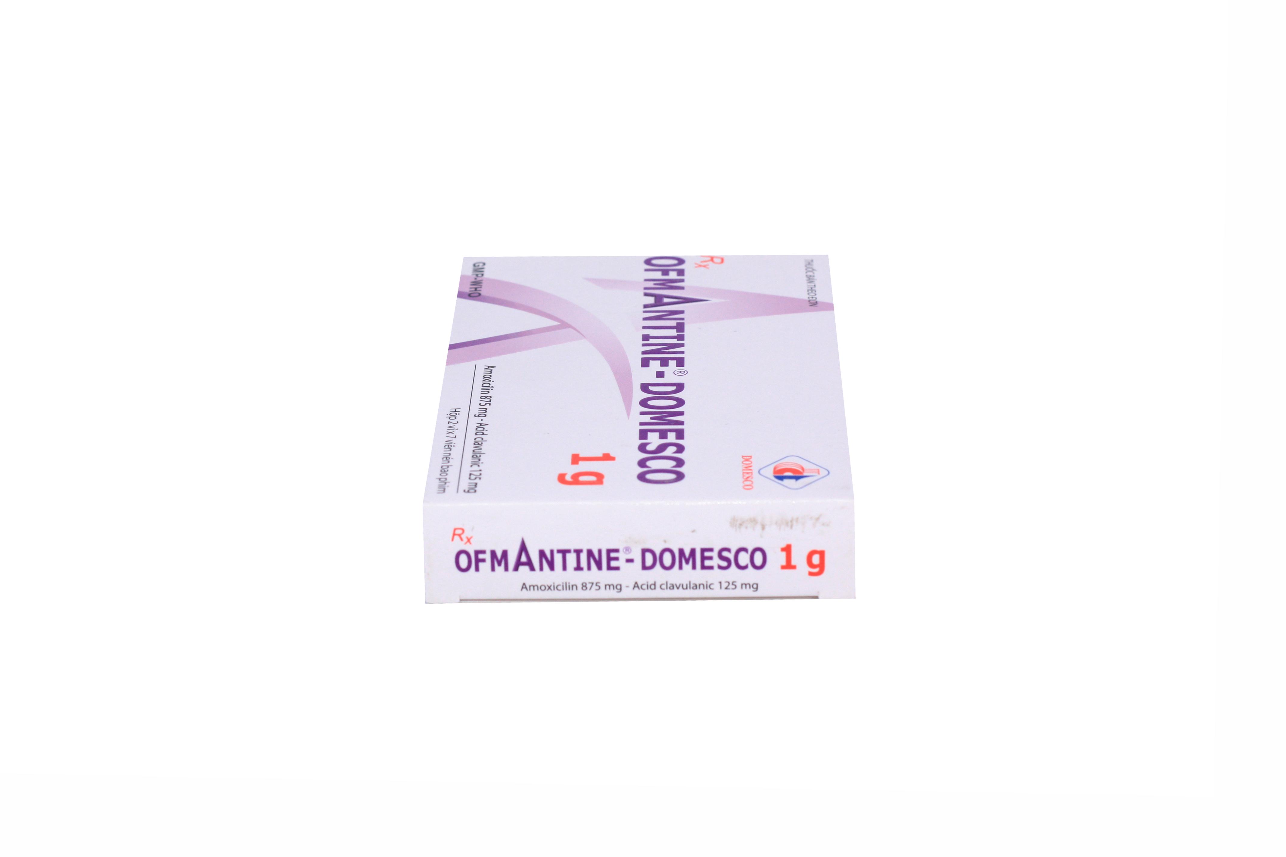 Ofmantine 1g (Amoxicillin, Acid Clavulanic) Domesco (H/14v)