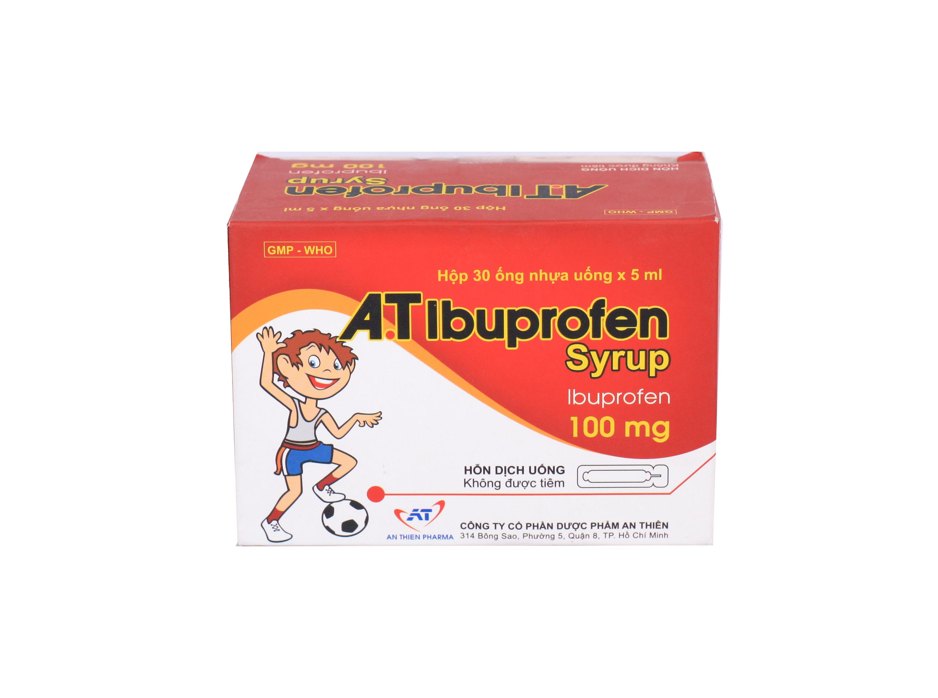 A.T (Ibuprofen) Syrup 100mg An Thiên (H/30o/5ml)