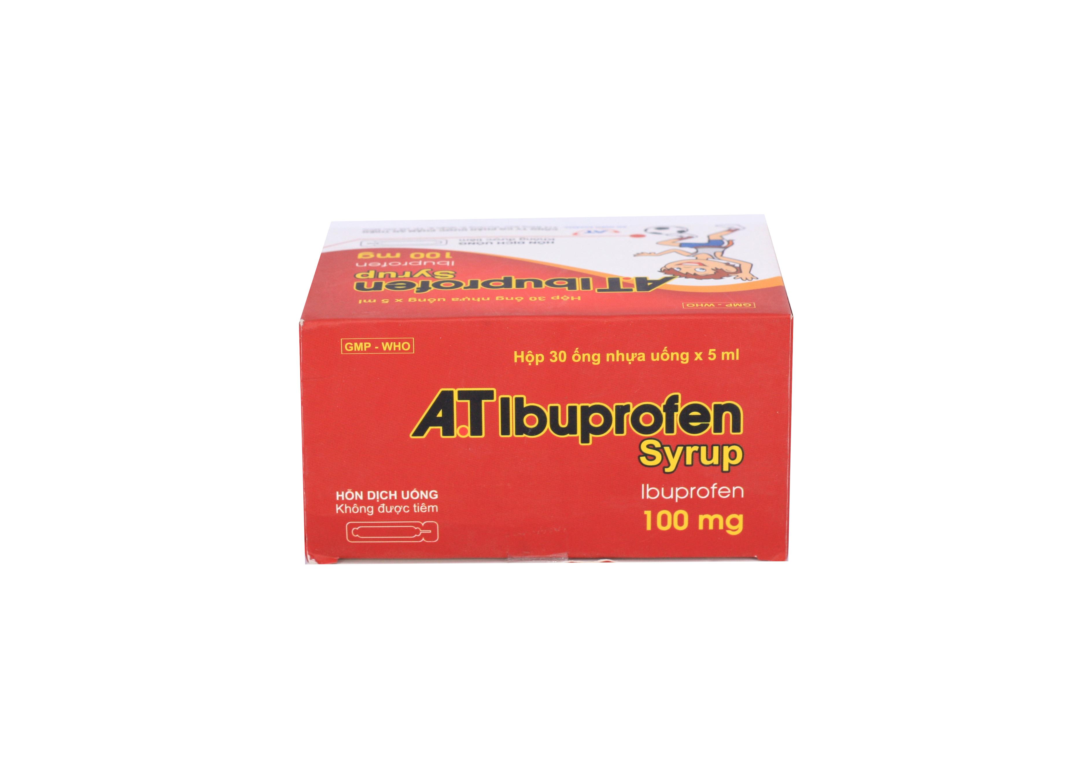 A.T (Ibuprofen) Syrup 100mg An Thiên (H/30o/5ml)