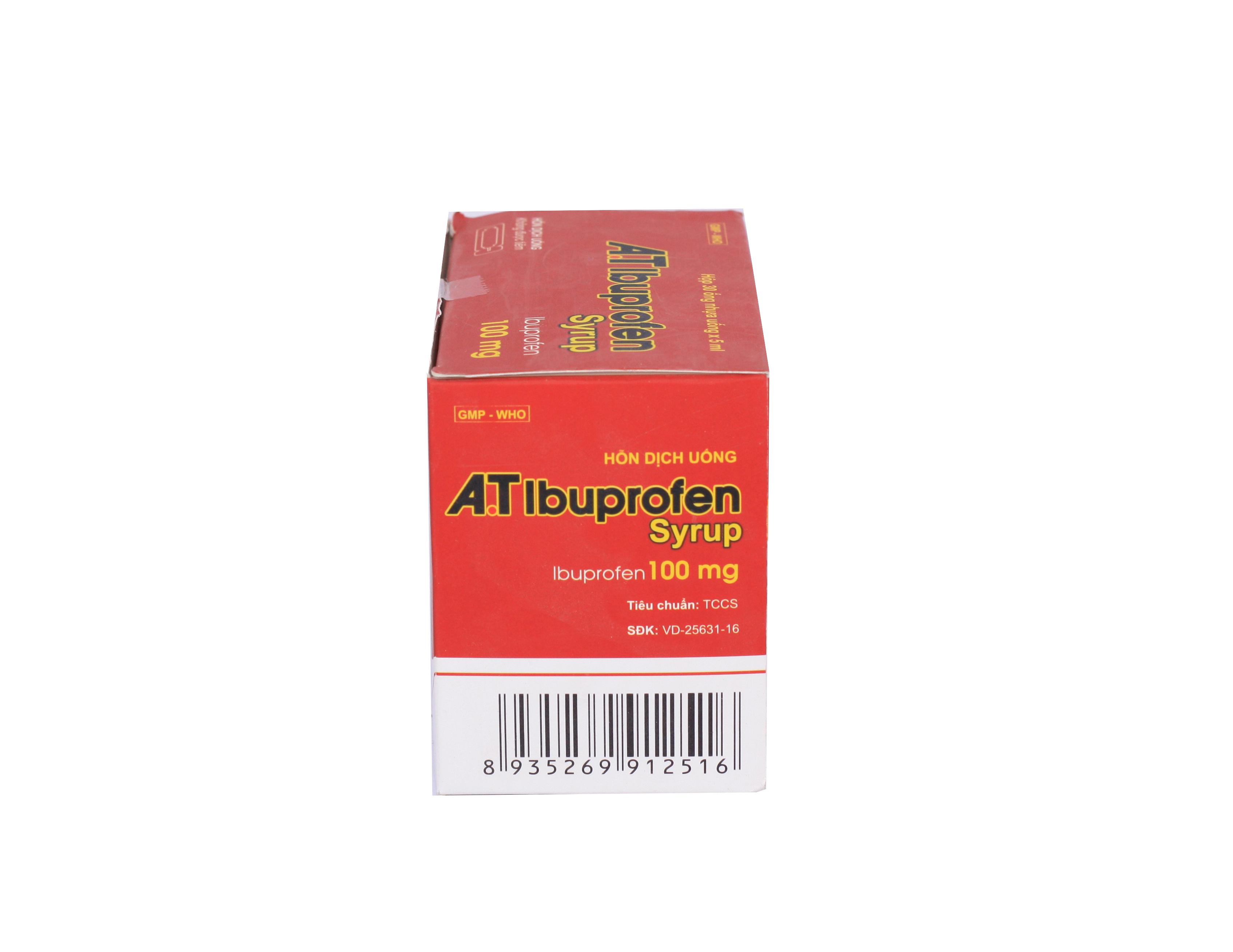 A.T (Ibuprofen) Syrup 100mg An Thiên (H/30o/5ml)