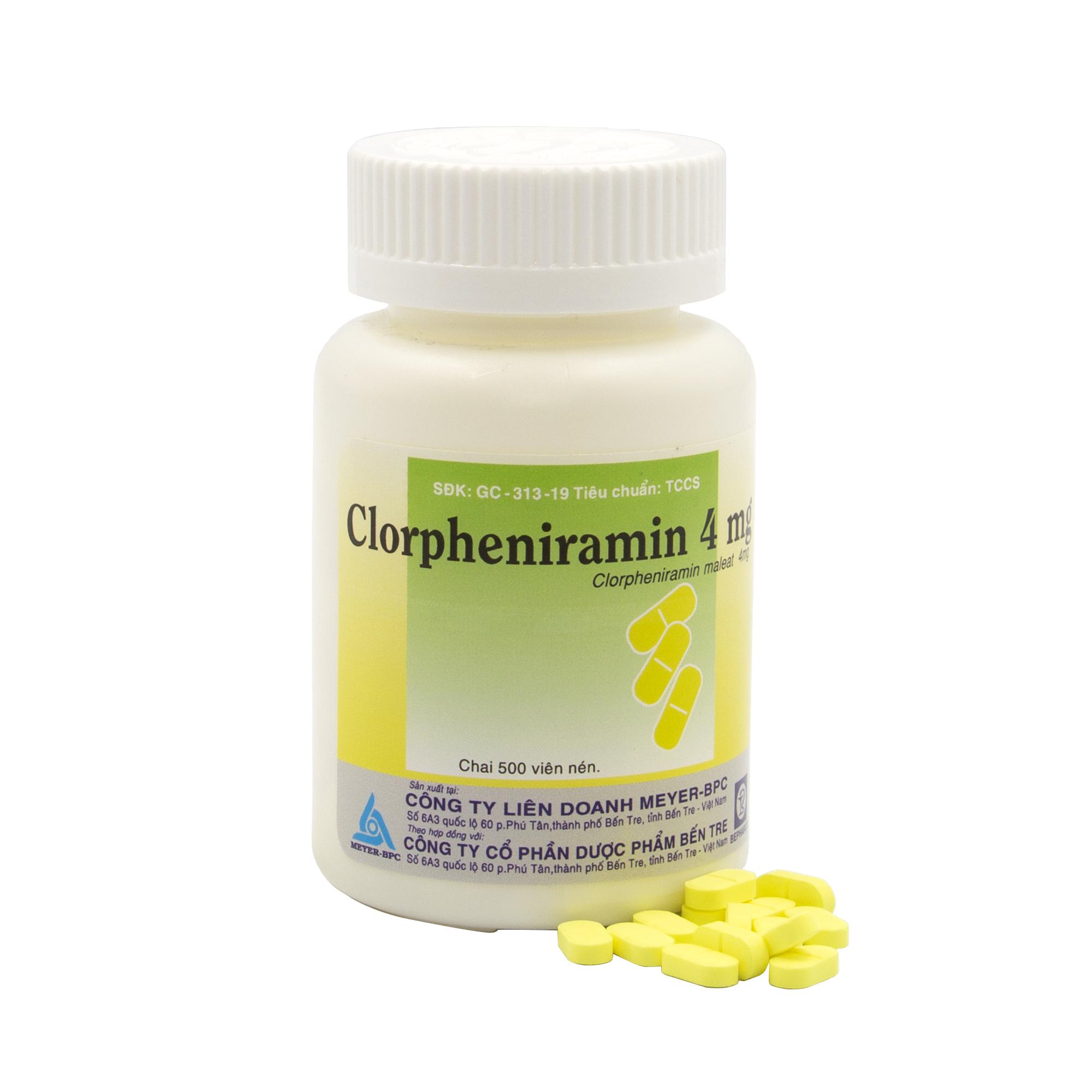 Clorpheniramin 4mg Meyer (Lốc/5h/500v)
