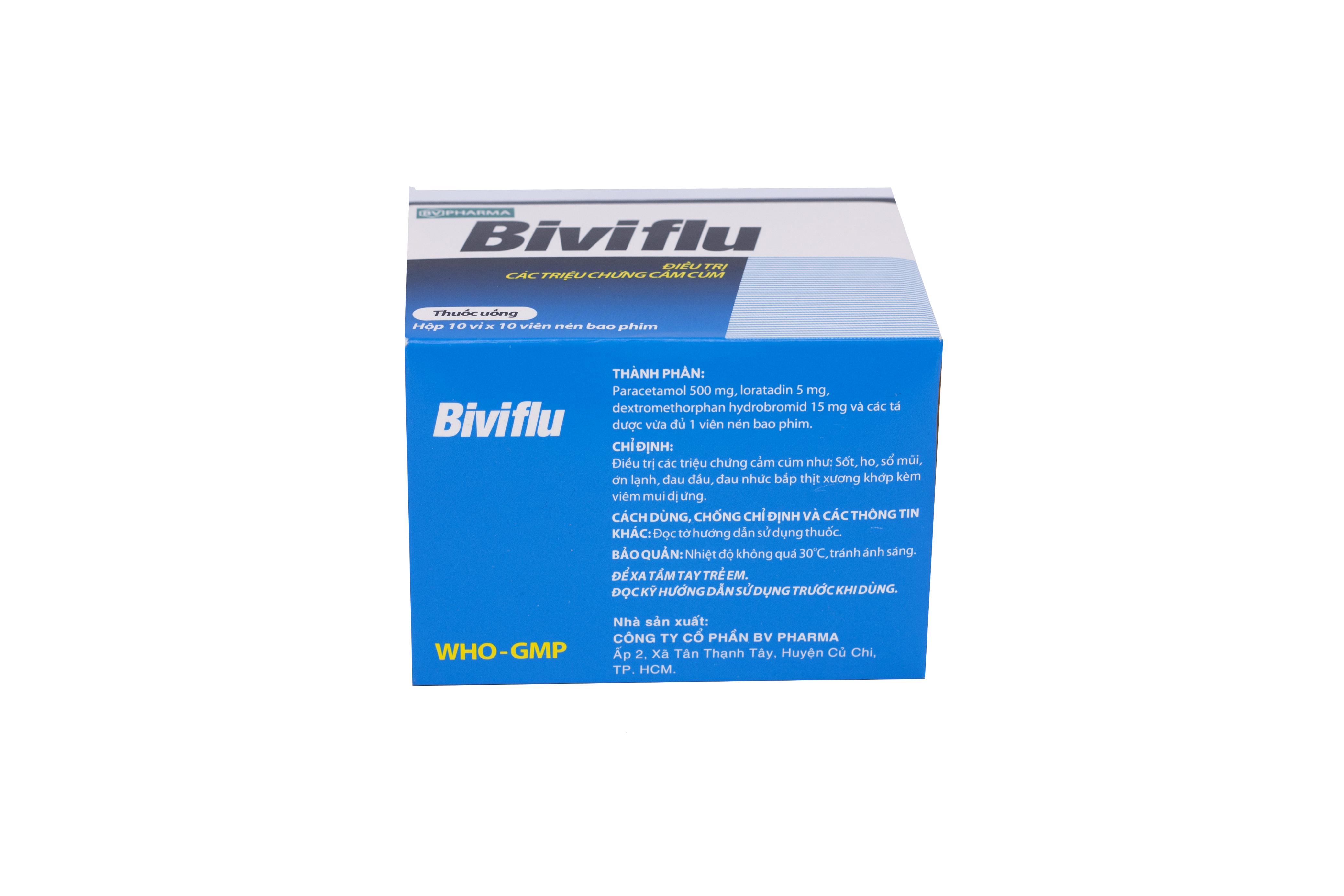 Biviflu (Paracetamol, Loratadin, Dextromethorphan Hydrobromid) BV Pharma (H/100v)