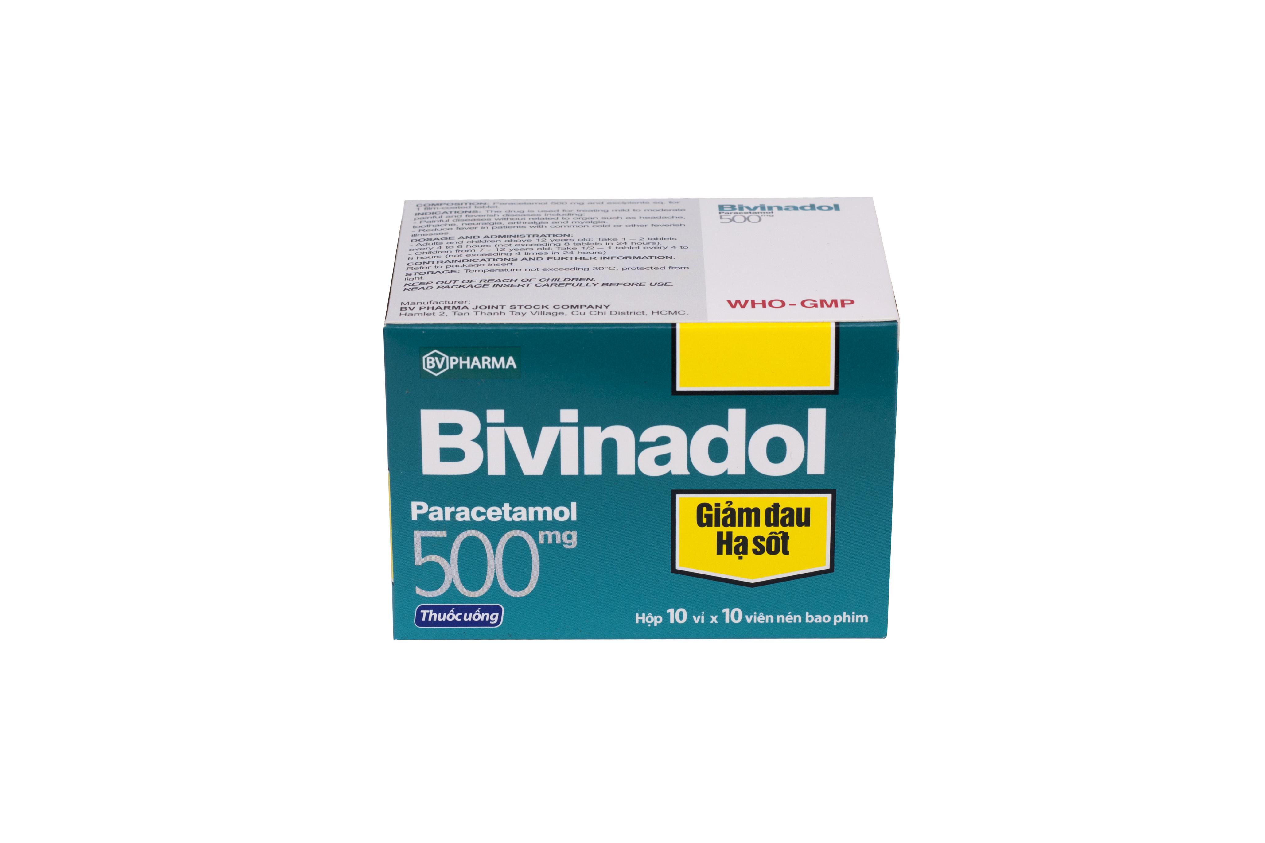 Bivinadol 500 (Paracetamol) BV Pharma (H/100v)