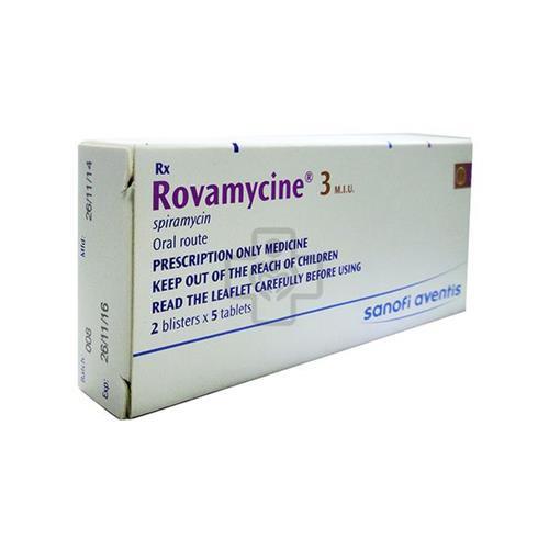Rovamycine 3 M.I.U (Spiramycin) Sanofi (H/10v)