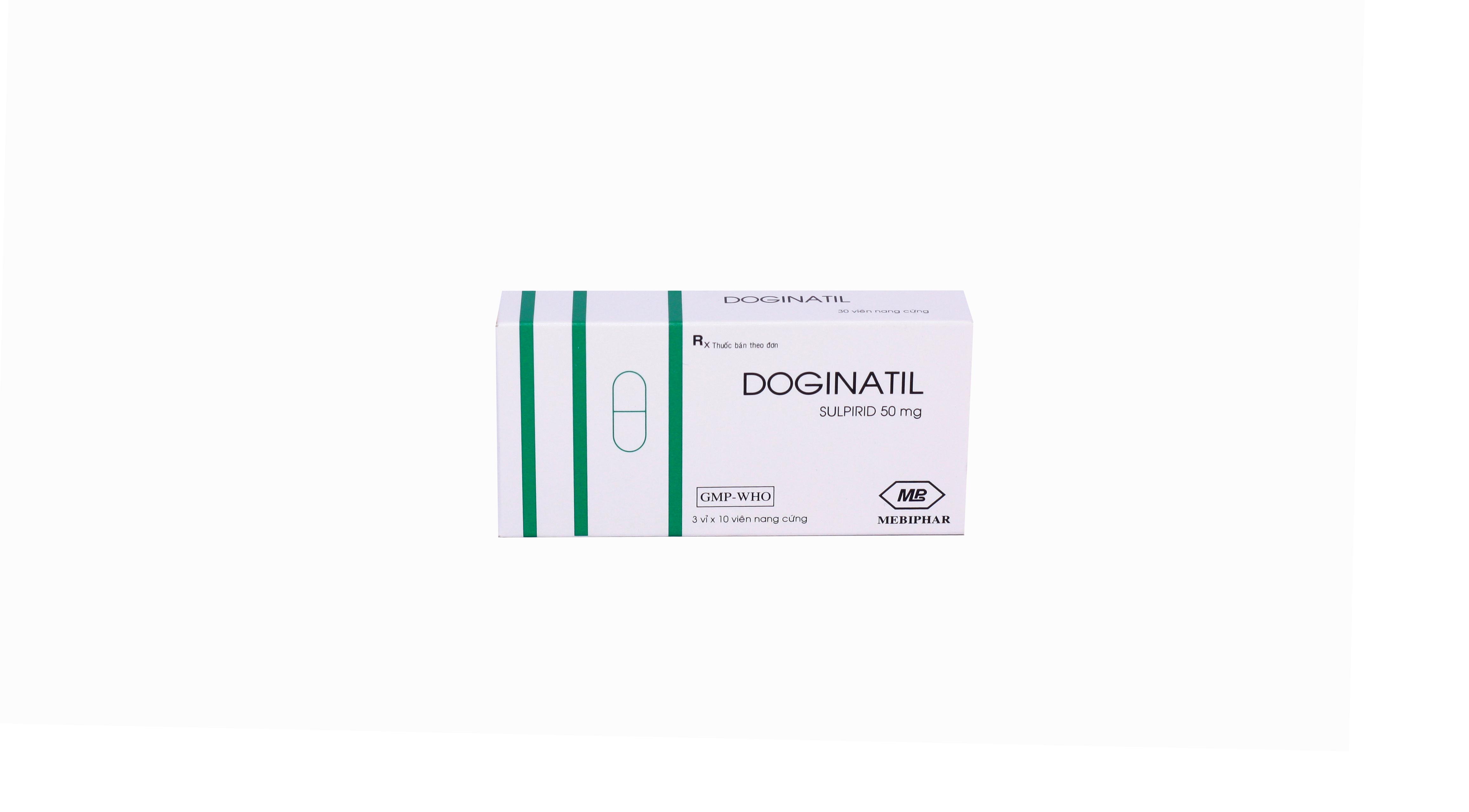 Doginatil (Sulpirid) 50mg Mebiphar (Lốc/10h/30v)