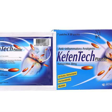 Kefentech Plaster (Ketoprofen) 30mg Jeil ( H/20 Gói_Gói/7miếng)