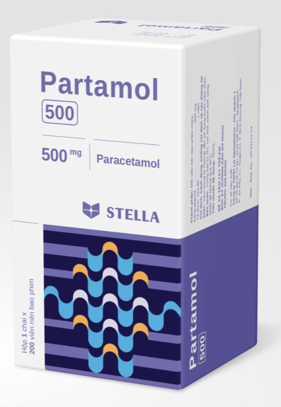 Partamol 500 (Paracetamol) Stella (C/200v)