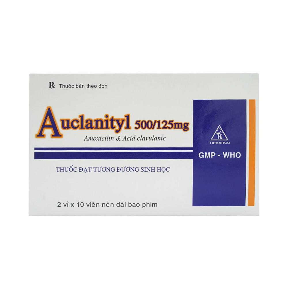 Auclanityl 500/125mg (Amoxicillin, Acid Clavulanic) Tipharco (H/20v)