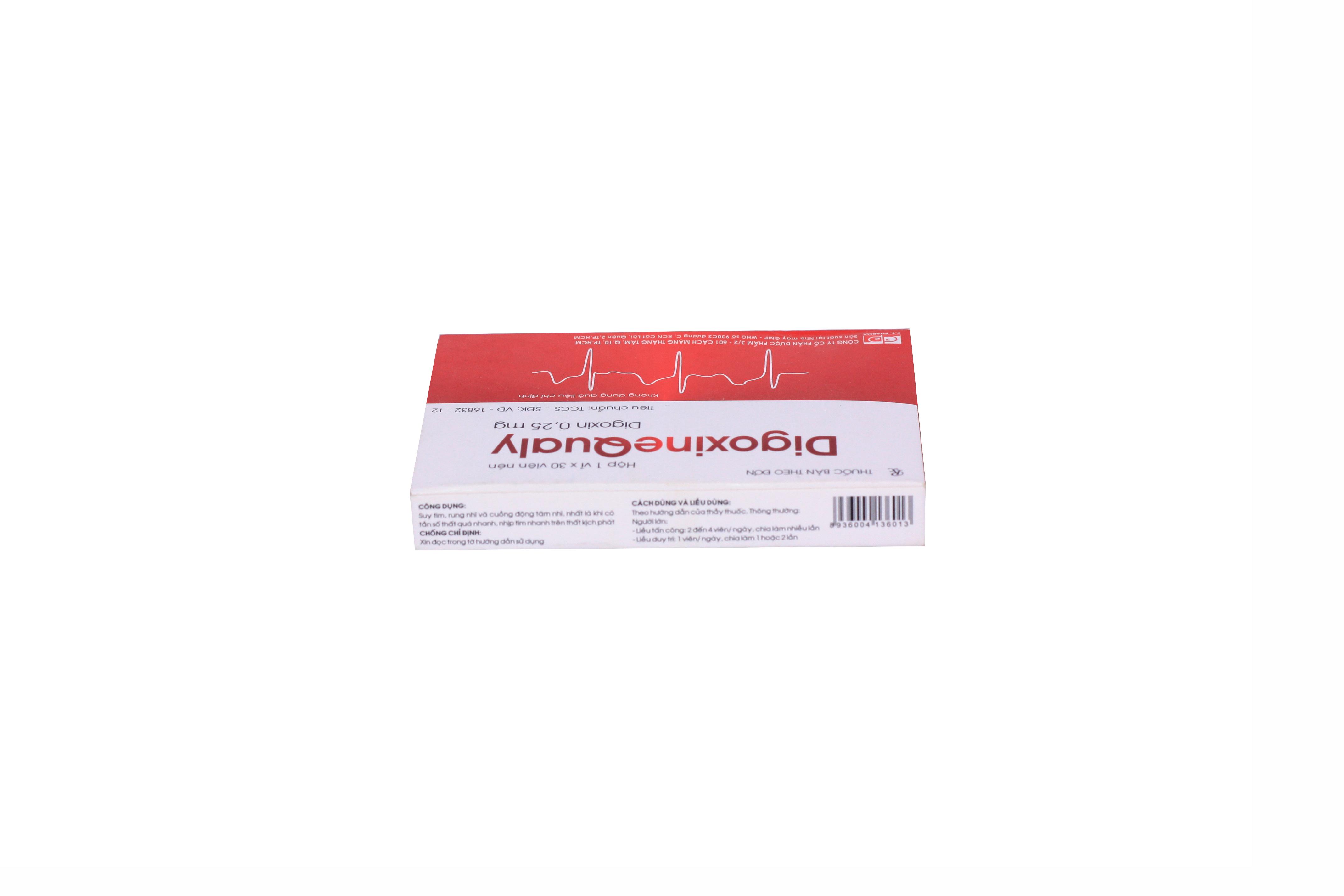 Digoxine Qualy 0.25mg (Digoxin) DP 3/2 (H/30v)