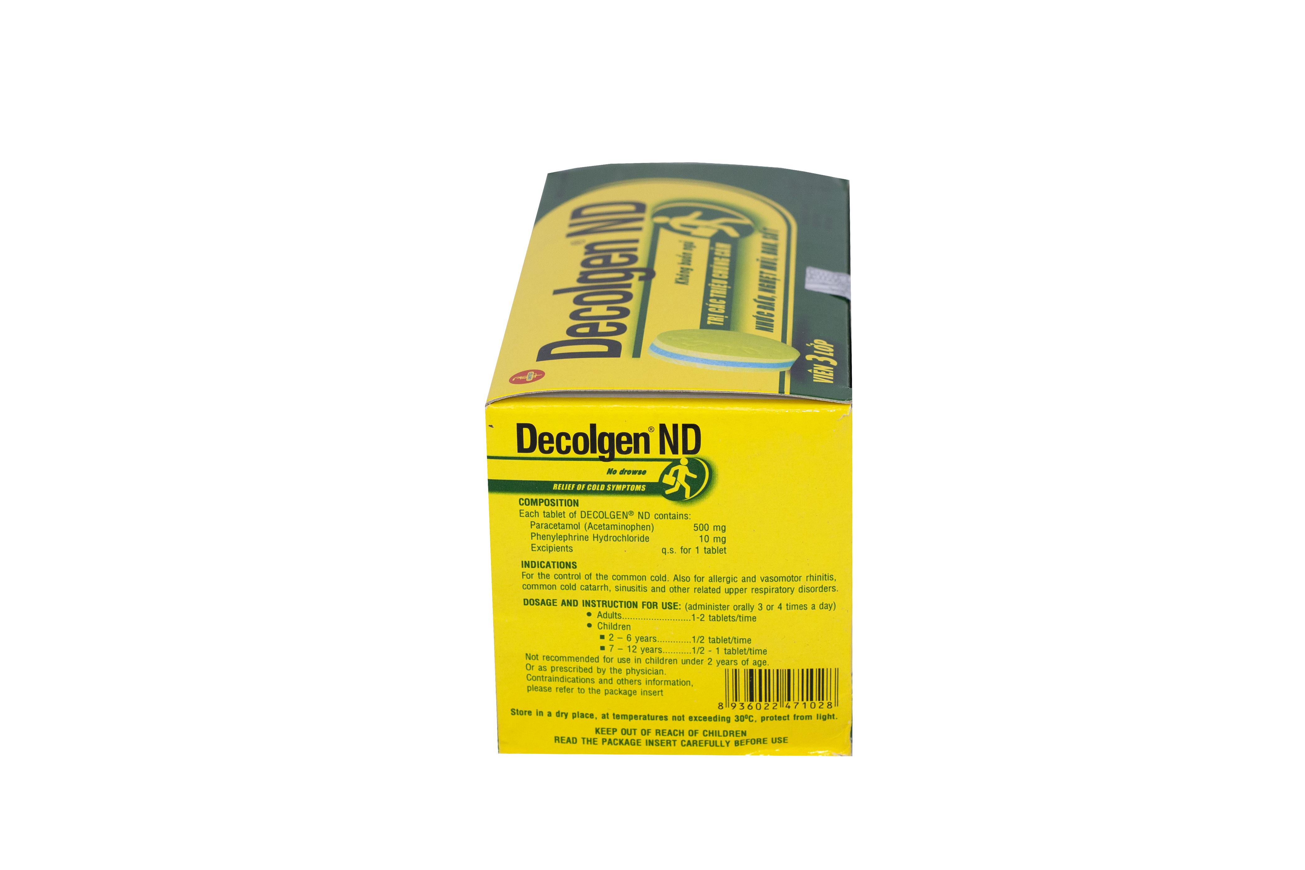 Decolgen ND (Paracetamol, Phenylephrin) United (H/100v)