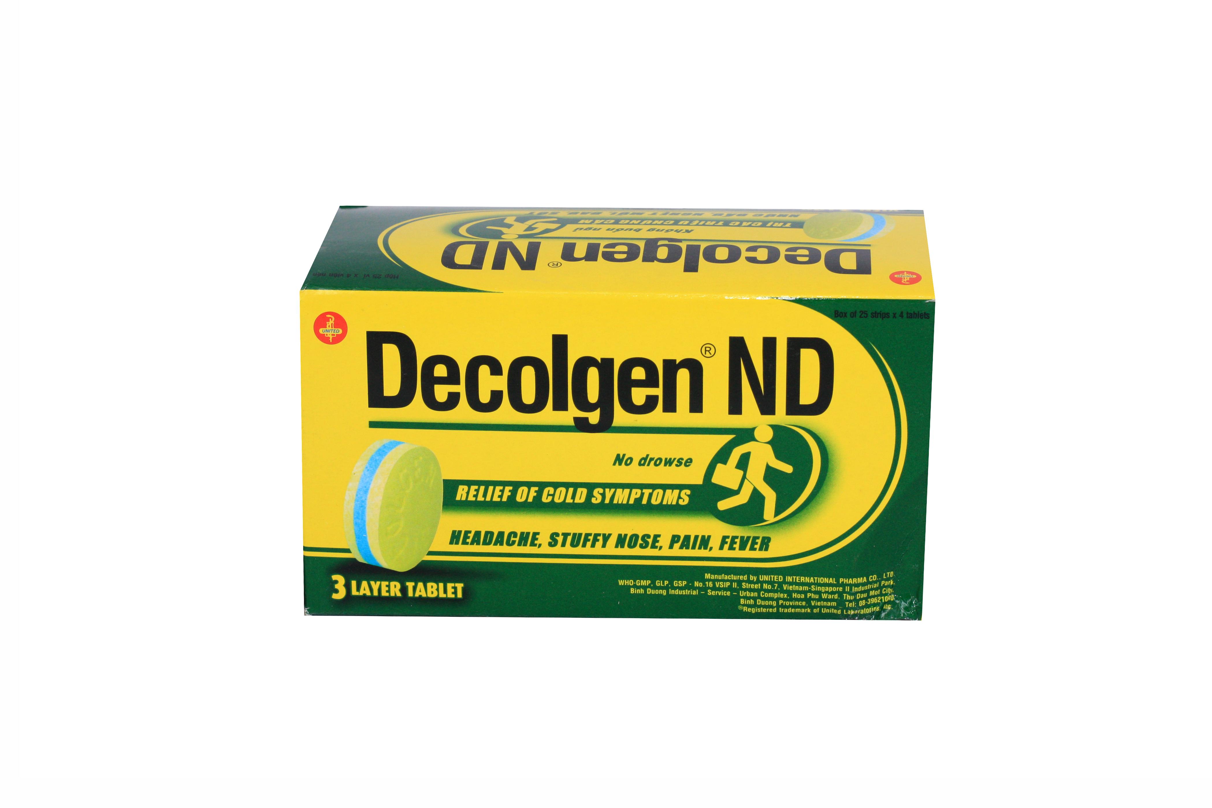 Decolgen ND (Paracetamol, Phenylephrin) United (H/100v)