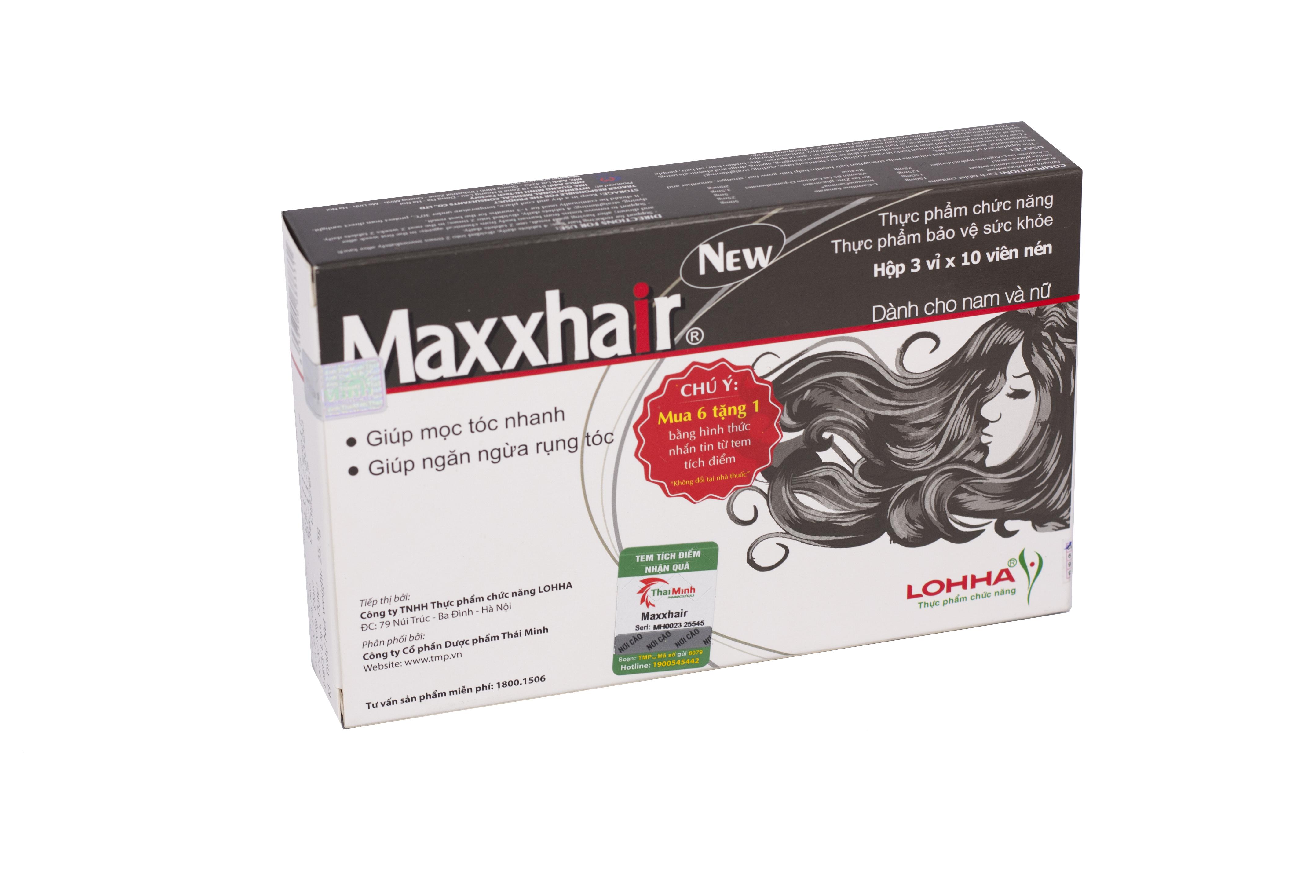 Viên Uống Giảm Rụng, Kích Thích Mọc Tóc​​​​​​​ Maxxhair (H/30v)