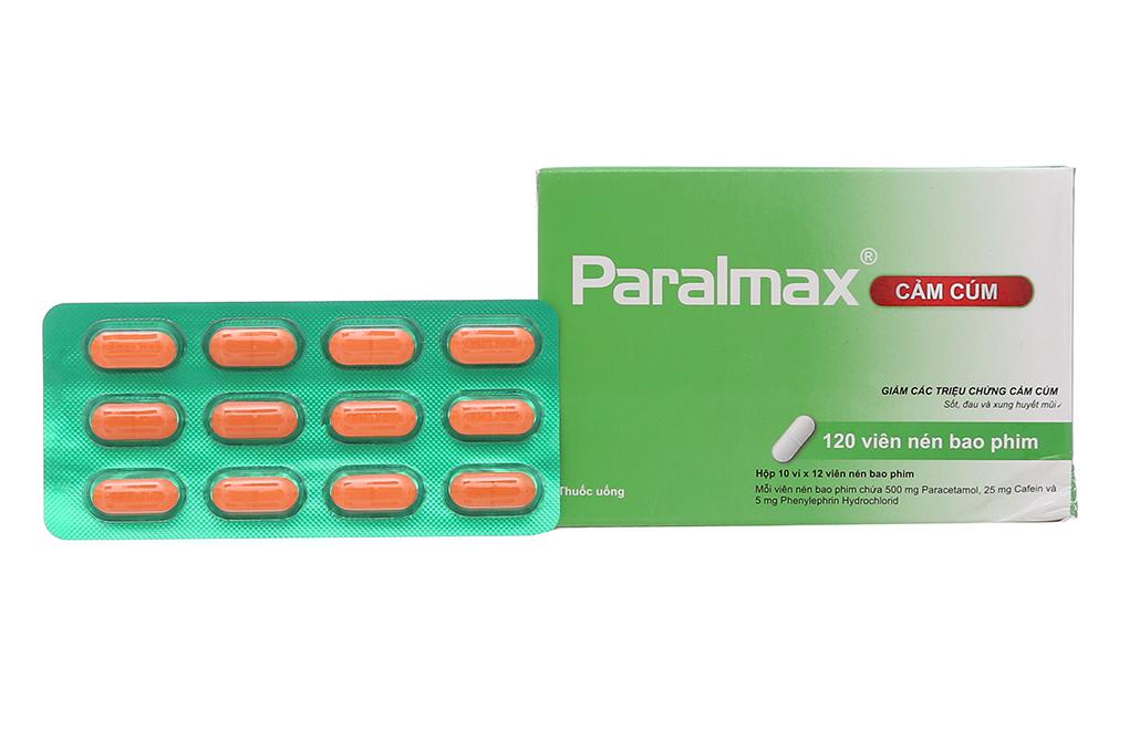 Paralmax Cảm Cúm (Phenylephrin, Paracetamol, Cafein) Boston (H/120v)