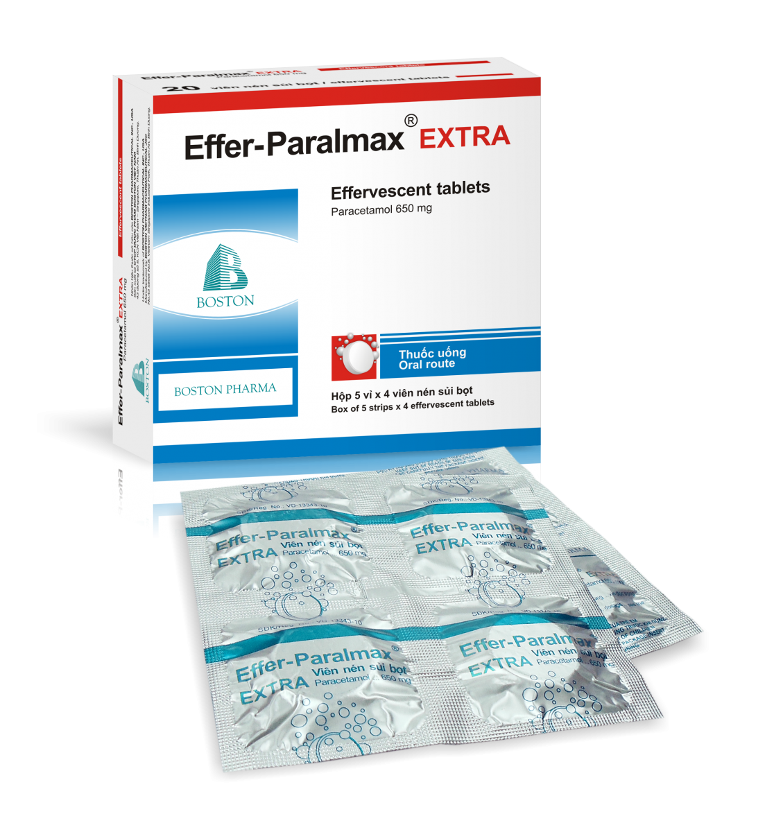 Effer-Paralmax Extra 650 (Paracetamol) Boston (H/20v)
